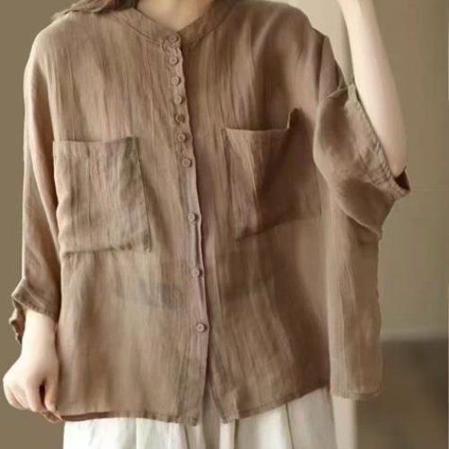 Рубашка Lora (one size) LR195 beige (лето) Lora LR195 beige