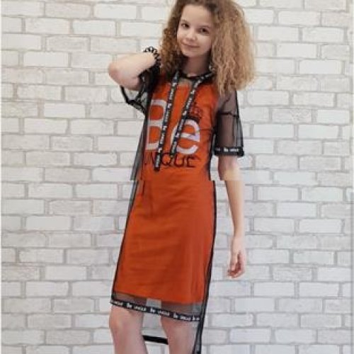Платье Gold Kids (134-164) 9154 orange (лето) Gold Kids 9154 orange