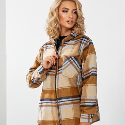 Рубашка HJJ Story (42-48) 079 camel (деми) HJJ Story 079 camel