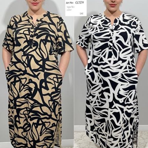Платье Yafeier (2XL-6XL) CL727 beige (лето) Yafeier CL727 beige