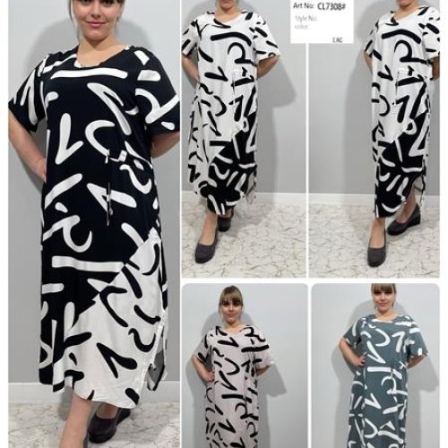 Платье Yafeier (2XL-6XL) CL7308 black (лето) Yafeier CL7308 black