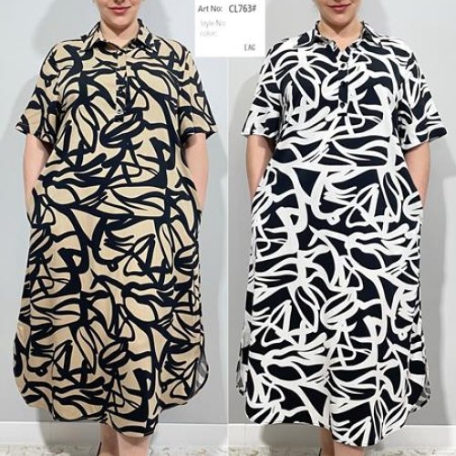 Платье Yafeier (2XL-6XL) CL763 black (лето) Yafeier CL763 black