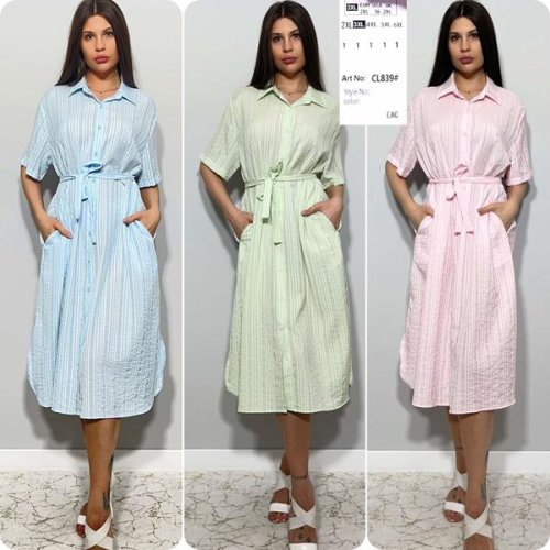 Платье Yafeier (2XL-6XL) CL839 l.blue (лето) Yafeier CL839 l.blue