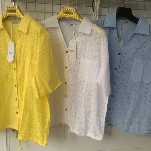 Рубашка Yafeier (XL-4XL) 438 yellow (лето) Yafeier 438 yellow