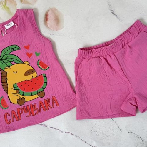 Костюм Moda school (98-116) 8546 fuchsia (лето) Moda school 8546 fuchsia