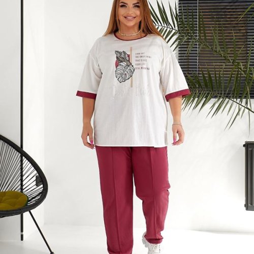 Костюм спорт OSKA (50-56) 6091 wine (деми) OSKA 6091 wine