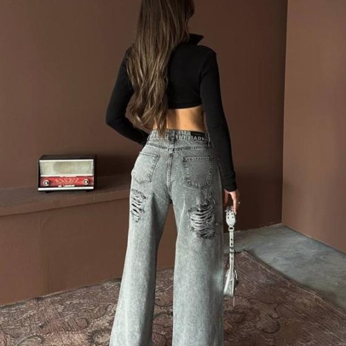 Джинсы Jeans Style (34-40) 40396-699B grey (деми) Jeans Style 40396-699B grey