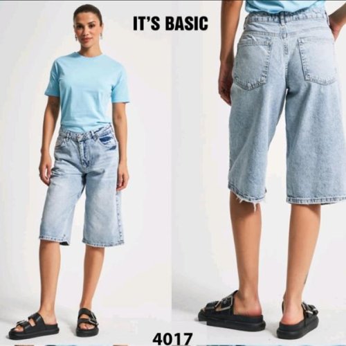 Бриджи Jeans Style (34-40) 4017-31 l.blue (лето) Jeans Style 4017-31 l.blue
