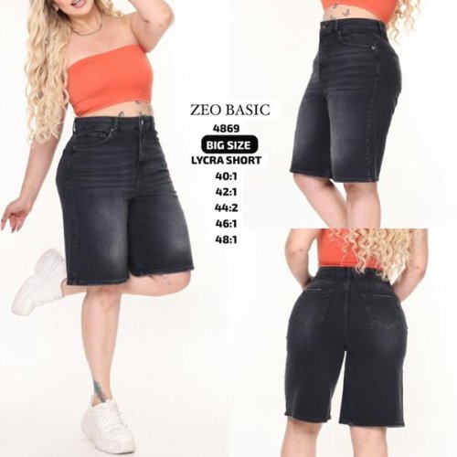 Шорты Jeans Style (40-48) 4869 black (лето) Jeans Style 4869 black