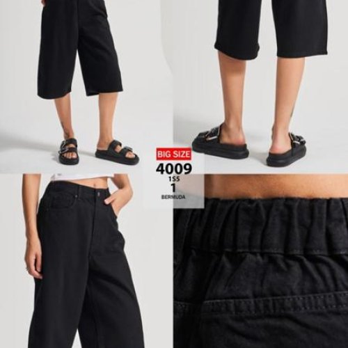 Бриджи Jeans Style (38-48) 4009-1 black (лето) Jeans Style 4009-1 black
