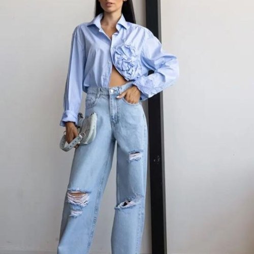 Джинсы Jeans Style (34-42) 3279-FS4 l.blue (деми) Jeans Style 3279-FS4 l.blue
