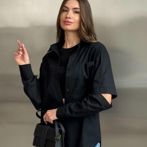Рубашка Arina (42-48) 2454 black (лето) Arina 2454 black