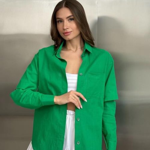 Рубашка Arina (42-48) 2454 green (лето) Arina 2454 green