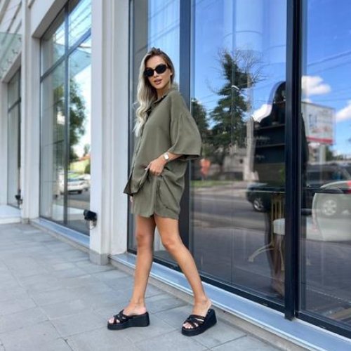 Костюм Arina (42-48) 2364 khaki (лето) Arina 2364 khaki