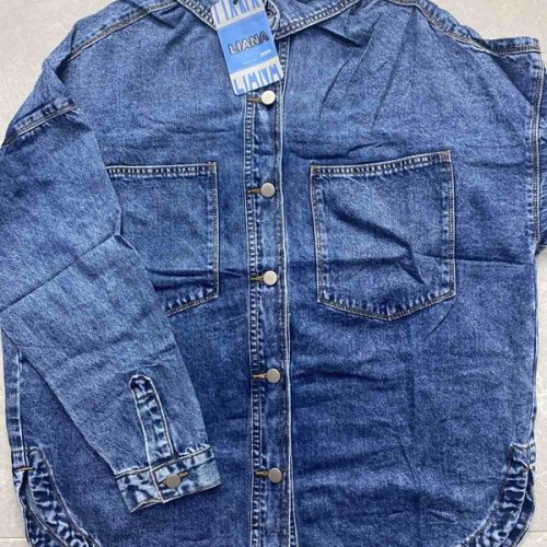 Рубашка Liana Denim (3XL-5XL) 463 blue (деми) Liana Denim 463 blue