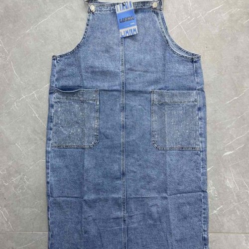 Сарафан Liana Denim (3XL-8XL) 460 l.blue (лето) Liana Denim 460 l.blue