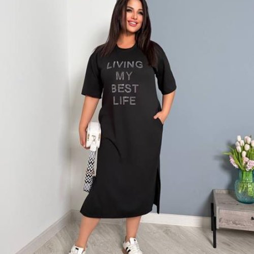 Платье EVA (48-62) 250 black (лето) EVA 250 black