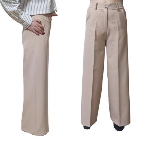 Штаны H&S (36-46) 129-1 beige (деми) H&S 129-1 beige