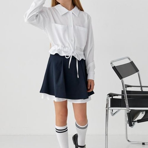 Юбка-шорты Moda school (134-158) M35 navy (лето) Moda school M35 navy
