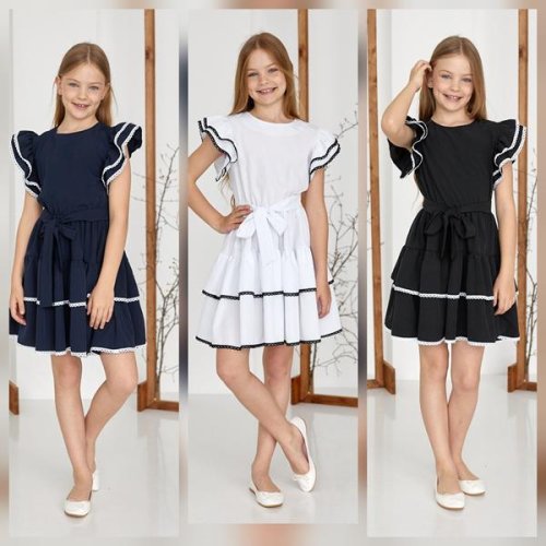 Платье Moda school (122-146) M40 navy (лето) Moda school M40 navy