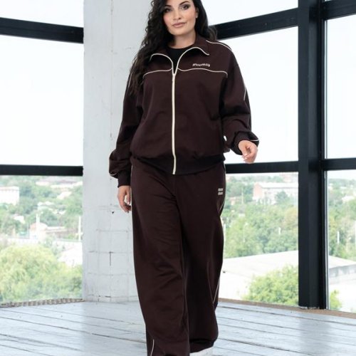 Костюм спорт AZNA (XL-4XL) Д150 brown (деми) AZNA Д150 brown