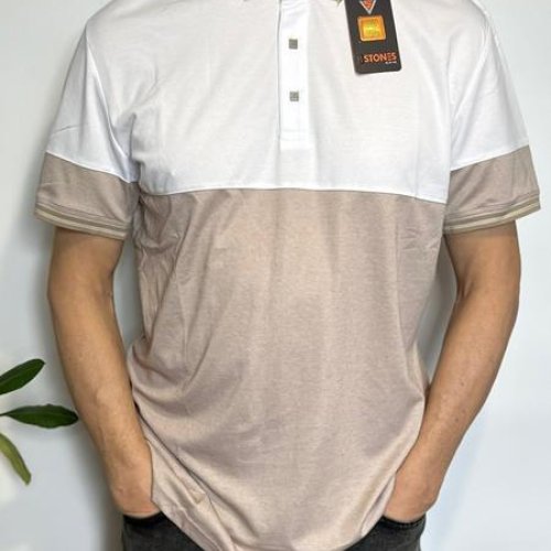 Футболка Vip Stendo (3XL-6XL) 455 beige (лето) Vip Stendo 455 beige