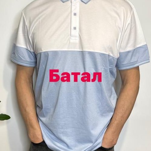 Футболка Vip Stendo (3XL-6XL) 455 l.blue (лето) Vip Stendo 455 l.blue