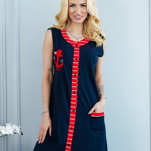 Халат Vehuiah (M-XL) 10812201 navy (лето) Vehuiah 10812201 navy