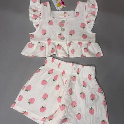 Костюм Bright Harmony (104-122) 761 white-pink (лето) Bright Harmony 761 white-pink