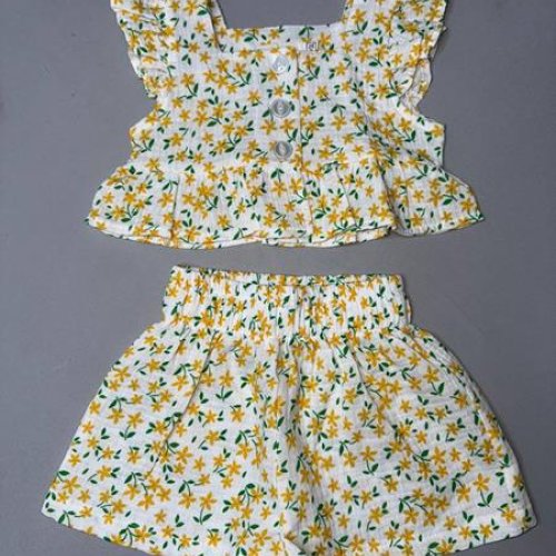 Костюм Bright Harmony (104-122) 761 white-yellow (лето) Bright Harmony 761 white-yellow