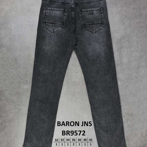 Джинсы God Baron (32-42) BR9572 black (деми) God Baron BR9572 black