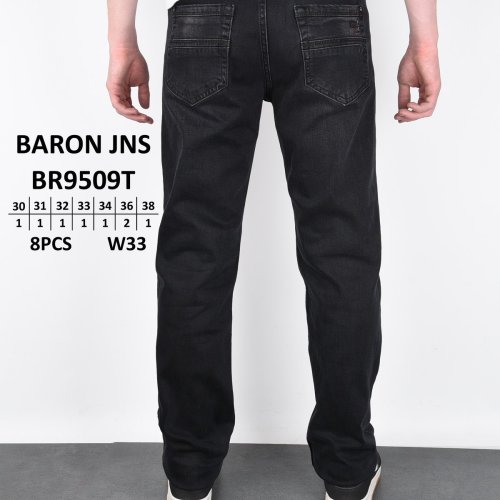 Джинсы God Baron (30-38) BR9509T black (деми) God Baron BR9509T black