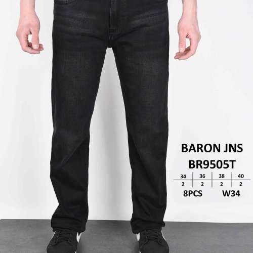 Джинсы God Baron (34-40) BR9505T black (деми) God Baron BR9505T black