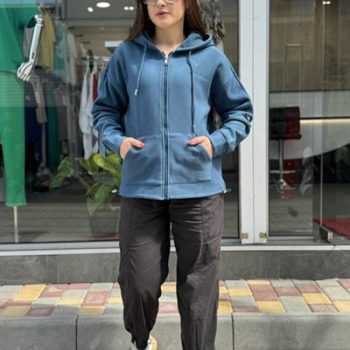 Кофта спорт JJF (M-3XL) 27002 blue (деми) JJF 27002 blue