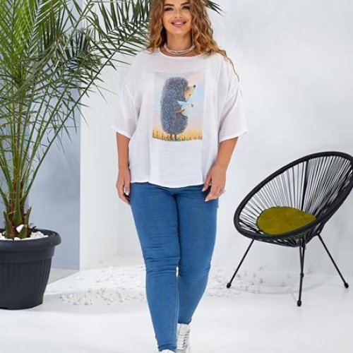 Футболка JJF (3XL-6XL) 3301 white (лето) JJF 3301 white