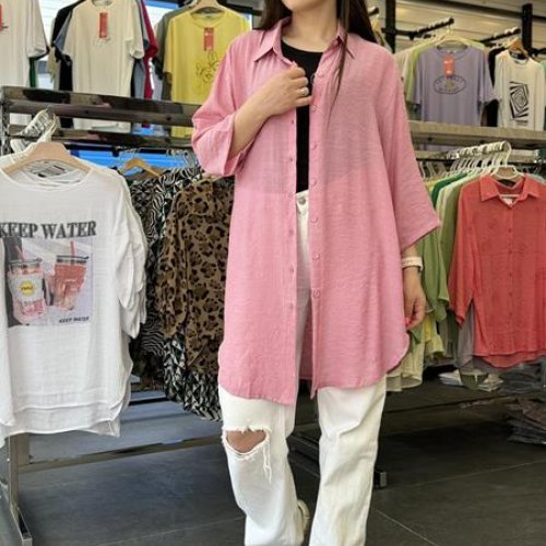 Рубашка JJF (XL-4XL) 501 pink (лето) JJF 501 pink