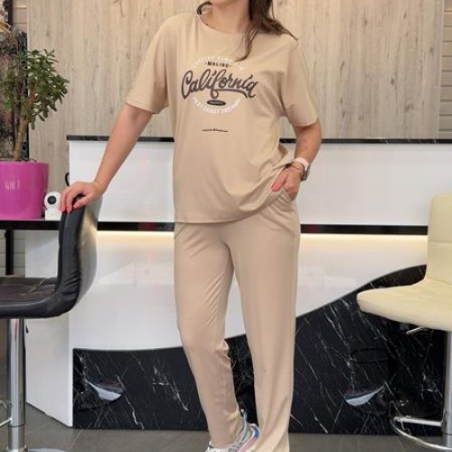 Костюм JJF (XL-5XL) 5036 beige (лето) JJF 5036 beige