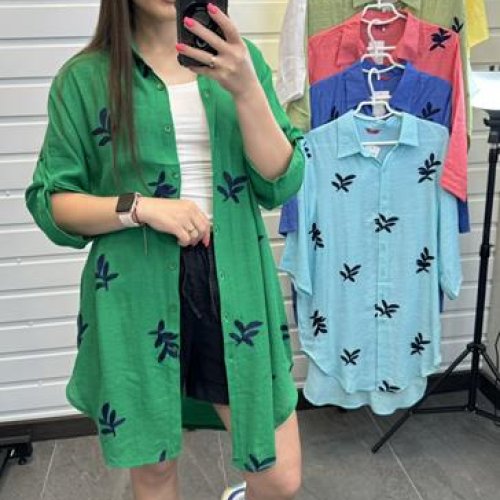 Рубашка JJF (XL-4XL) 536 blue (лето) JJF 536 blue