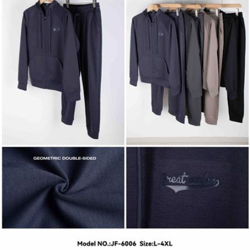 Костюм спорт JJF (L-4XL) 6006 d.grey (деми) JJF 6006 d.grey