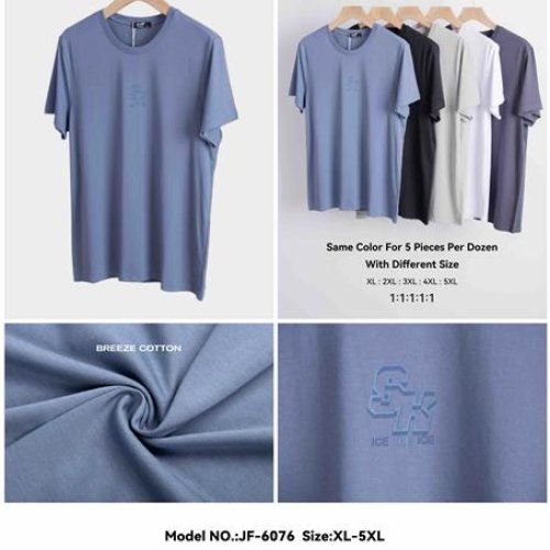 Футболка JJF (XL-5XL) 6076 d.grey (лето) JJF 6076 d.grey