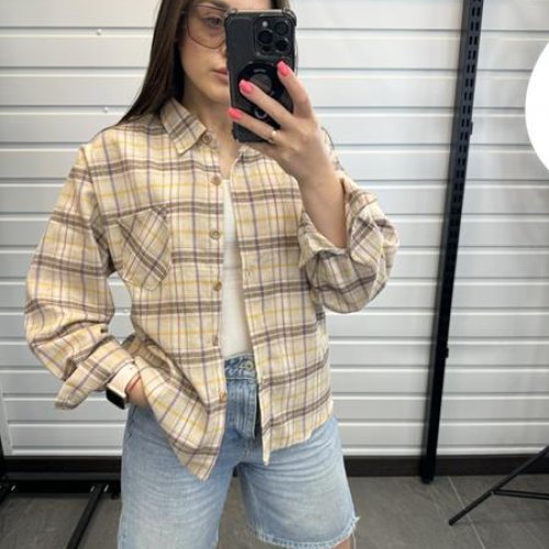 Рубашка JJF (XL-4XL) 701 beige (деми) JJF 701 beige