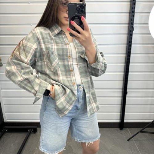 Рубашка JJF (XL-4XL) 701 mint (деми) JJF 701 mint
