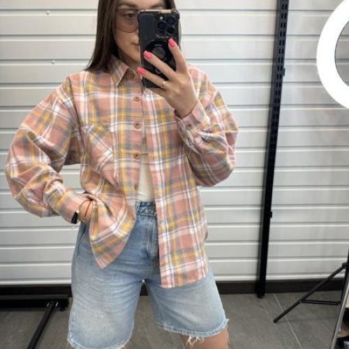 Рубашка JJF (XL-4XL) 701 peach (деми) JJF 701 peach