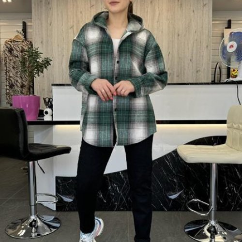 Рубашка JJF (XL-4XL) 7730 green (деми) JJF 7730 green