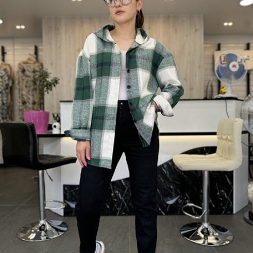 Рубашка JJF (XL-4XL) 7730-1 green (деми) JJF 7730-1 green