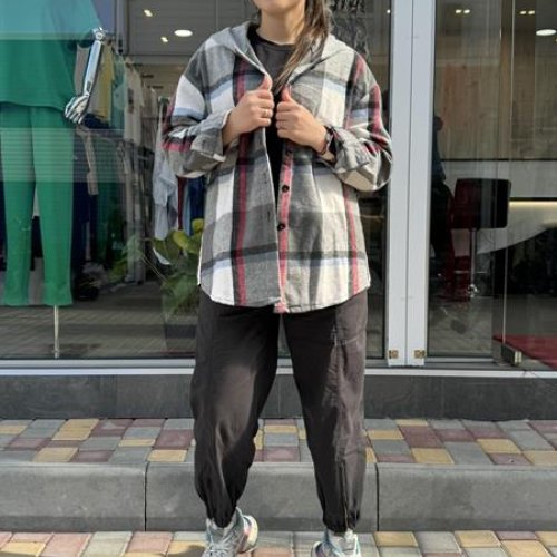 Рубашка JJF (XL-4XL) 7732 grey (деми) JJF 7732 grey