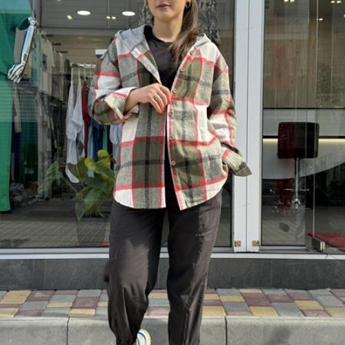 Рубашка JJF (XL-4XL) 7732-1 green (деми) JJF 7732-1 green