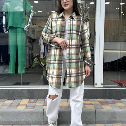 Рубашка JJF (XL-4XL) 801 mint (деми) JJF 801 mint