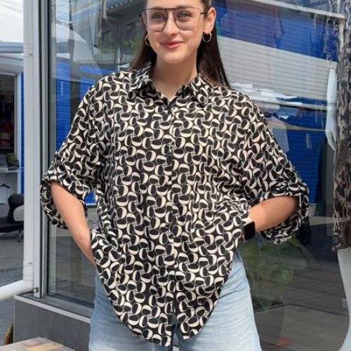 Рубашка JJF (XL-4XL) 8807 beige (лето) JJF 8807 beige