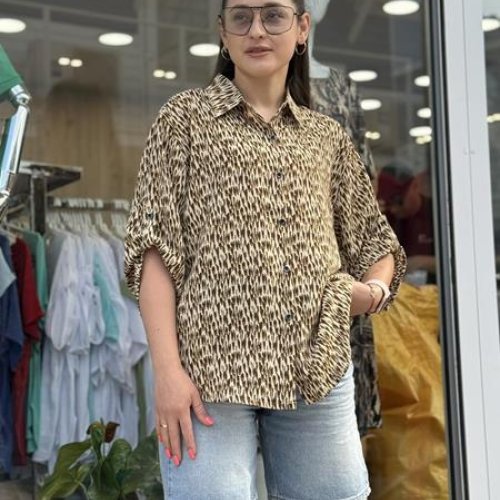 Рубашка JJF (XL-4XL) 8807-4 beige (лето) JJF 8807-4 beige